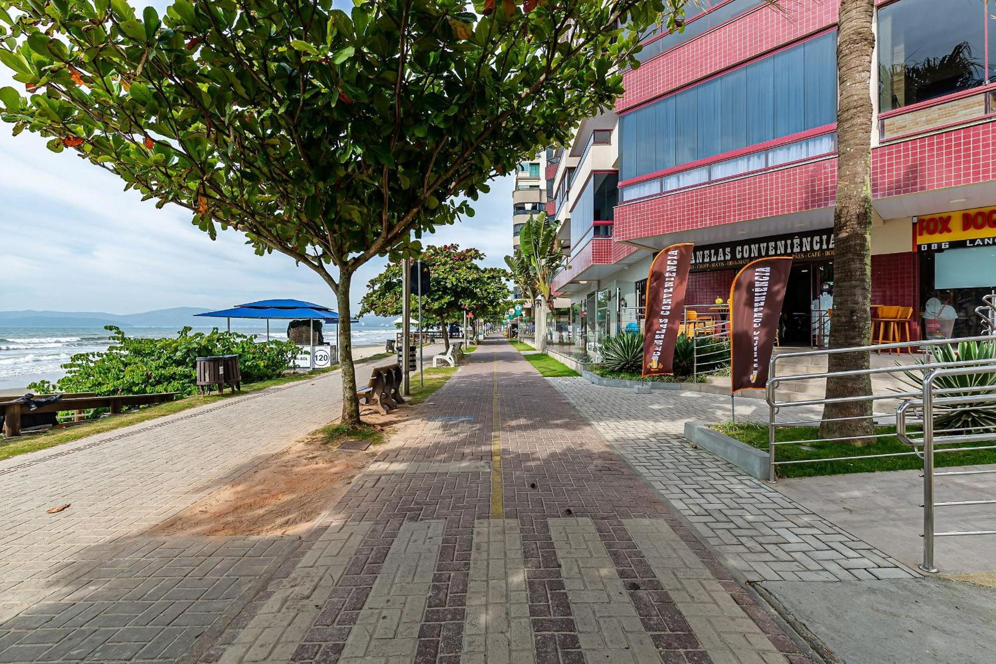 Apto Pe Na Areia Vista Mar Em Meia Praia Evb308 อิตาเปมา ภายนอก รูปภาพ